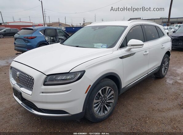 2LMPJ6J92NBL07199 2022 LINCOLN NAUTILUS White Vista tres cuartos delantera izquierda