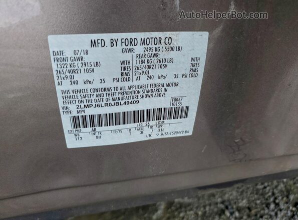 2LMPJ6LR0JBL49409 2018 LINCOLN MKX Silver 
