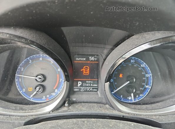 2T1BURHE2GC497392 2016 TOYOTA LL Silver Widok zestawu wskaźników