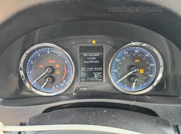 2T1BURHE8JC996799 2018 TOYOTA LL Серый Вид щитка приборов