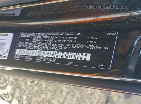 2T2AGCEZ2RC045190 2024 LEXUS NX Black Vista de la etiqueta del VIN