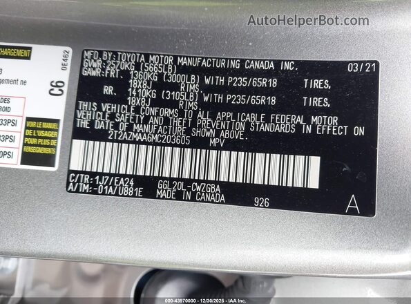 2T2AZMAA6MC203605 2021 LEXUS RX 350 Champagne Widok komory silnika