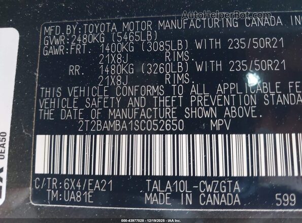 2T2BAMBA1SC052650 2025 LEXUS RX 350 Green Engine compartment view
