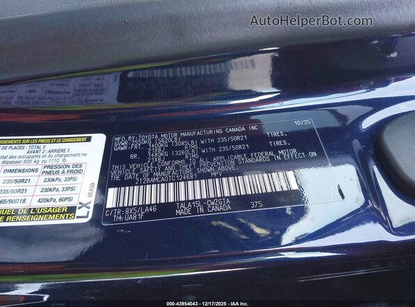 2T2BAMCA0TC124681 2026 LEXUS RX 350 Blue Vista del compartimento del motor