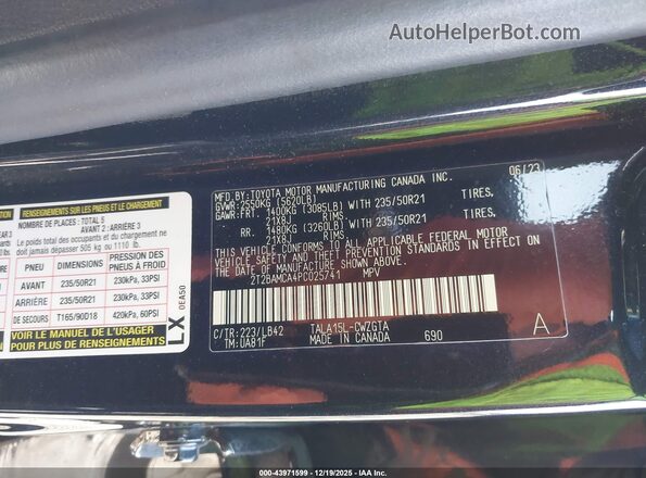 2T2BAMCA4PC025741 2023 LEXUS RX 350 Black Vista del compartimento del motor