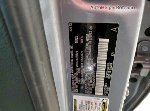 2T2BAMCA5PC012092 2023 LEXUS RX Silver VIN կոդի պիտակի տեսք