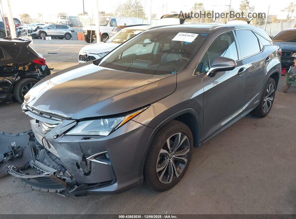2T2BGMCAXKC033477 2019 LEXUS RX 450H Серый Передняя левая четверть