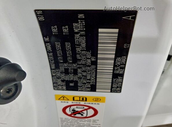 2T2BZMCA6GC042789 2016 LEXUS RX White Vista interior de 360 grados