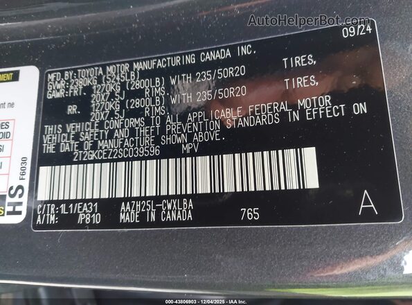 2T2GKCEZ2SC039596 2025 LEXUS NX 350H Gray Widok komory silnika