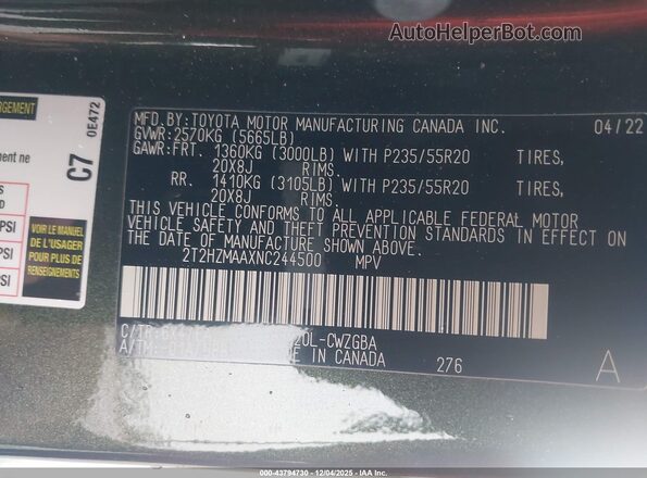 2T2HZMAAXNC244500 2022 LEXUS RX 350 Green 
