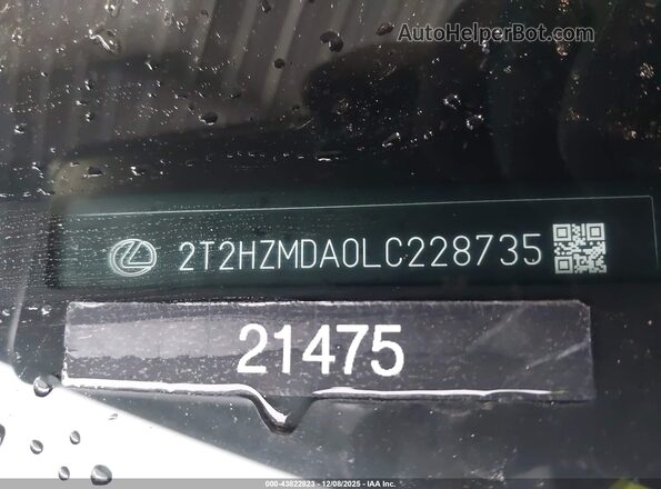 2T2HZMDA0LC228735 2020 LEXUS RX 350 Blue 