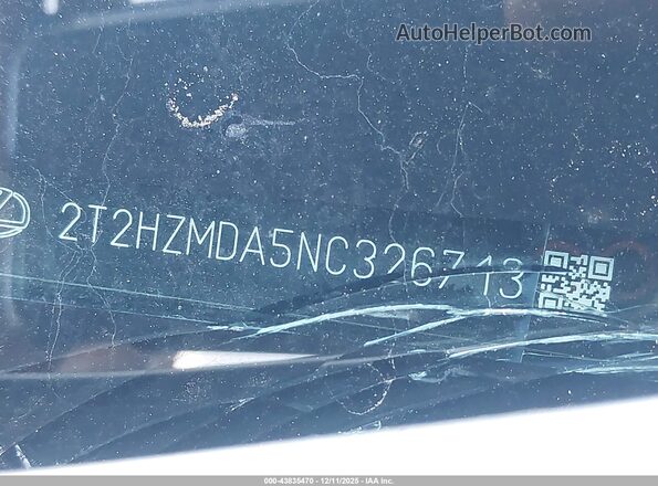 2T2HZMDA5NC326713 2022 LEXUS RX 350 Silver 