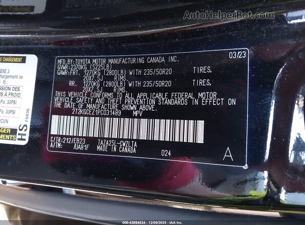 2T2KGCEZ1PC031489 2023 LEXUS NX 350 Black Vista del compartimento del motor