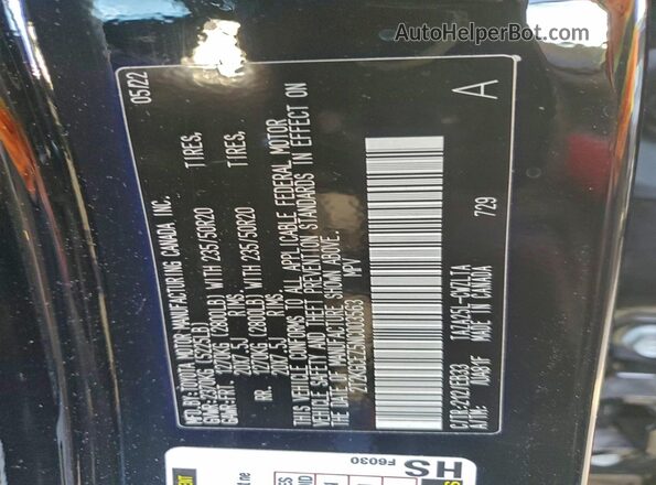 2T2KGCEZ5NC003563 2022 LEXUS NX Black VIN կոդի պիտակի տեսք