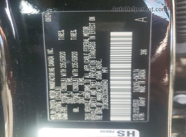 2T2KGCEZXSC068940 2025 LEXUS NX Black Vista de la etiqueta del VIN