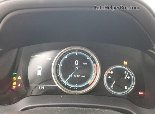2T2SZMDA8NC335346 2022 LEXUS RX White Widok zestawu wskaźników