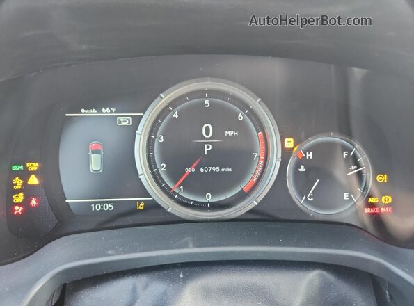 2T2YZMDA8NC325619 2022 LEXUS RX Charcoal Вид щитка приладів