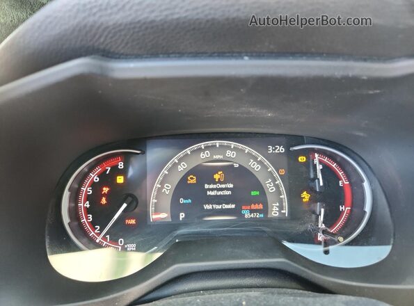 2T3J1RFV3NW255091 2022 TOYOTA RAV4 Green Widok zestawu wskaźników