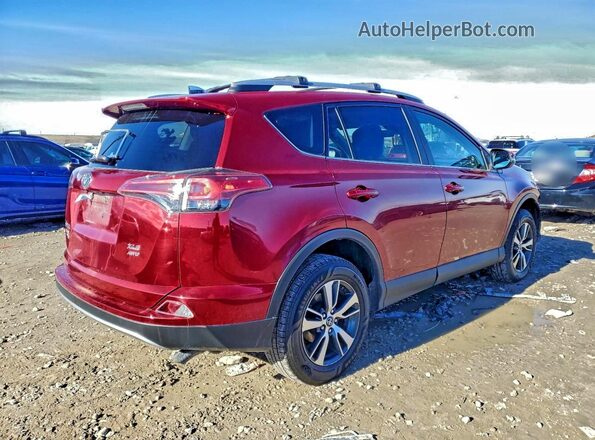 2T3RFREV4JW778877 2018 TOYOTA RAV4 Red Rear right