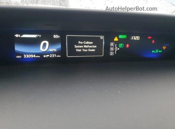 JTDBVRBD0HA003632 2017 TOYOTA MIRAI Blue Vista del cuadro de instrumentos