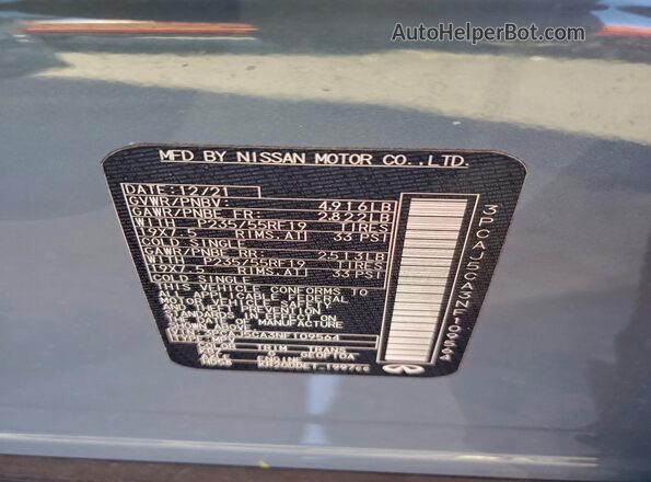 3PCAJ5CA3NF109564 2022 INFINITI QX50 Gray Vista interior de 360 grados