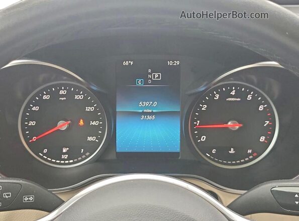W1N0G8DB4NV382588 2022 MERCEDES-BENZ GLC-CLASS White Вид щитка приладів