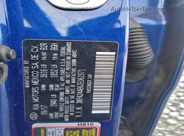 3KPA24AB6JE062971 2018 KIA RIO Синий 