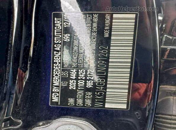 W1K5J4GB1LN091262 2020 MERCEDES-BENZ CLA-CLASS Черный Вид задней части салона