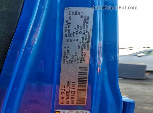 1C6HJTAG3LL201785 2020 JEEP GLADIATOR Blue VIN կոդի պիտակի տեսք