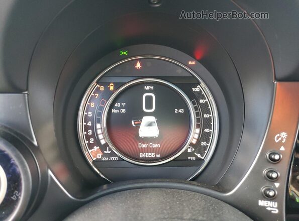 3C3CFFFH1HT598484 2017 FIAT 500 Black Вид щитка приладів