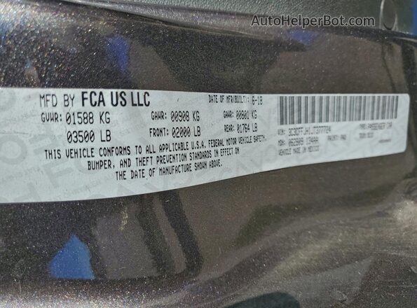 3C3CFFJH1JT377724 2018 FIAT 500 Gray Շարժիչի բաժամունքի տեսք