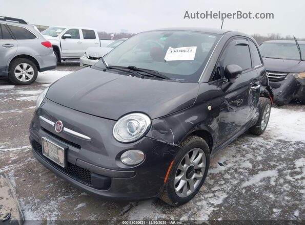 3C3CFFKR1HT553821 2017 FIAT 500 Gray Առջևի ձախ երեք քառորդ տեսարան