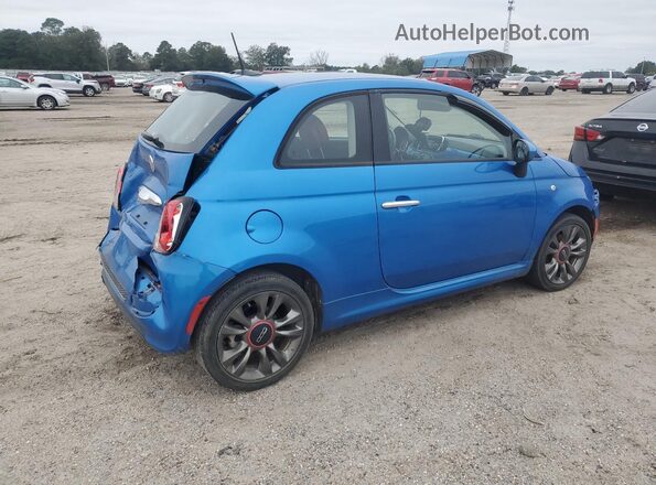 3C3CFFKR4HT530257 2017 FIAT 500 Синий Задняя правая четверть