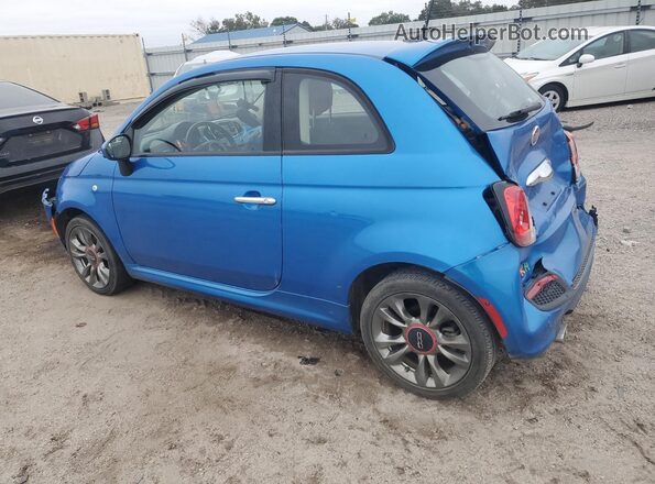 3C3CFFKR4HT530257 2017 FIAT 500 Синий Задняя левая четверть