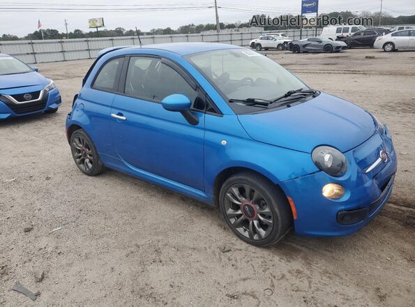 3C3CFFKR4HT530257 2017 FIAT 500 Синий Передняя правая четверть