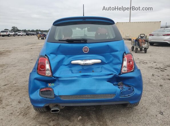 3C3CFFKR4HT530257 2017 FIAT 500 Синий Вид сзади