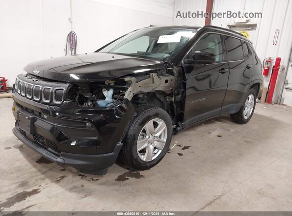 3C4NJDBB8NT219856 2022 JEEP COMPASS Black წინა მარცხენა ხედი სამი მეოთხედიდან