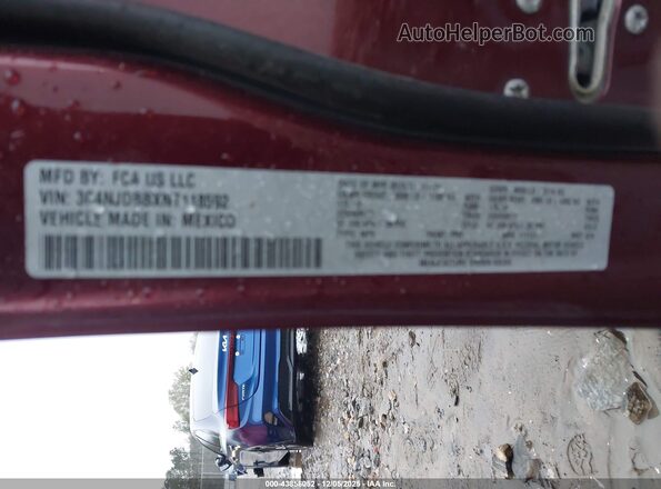 3C4NJDBBXNT118592 2022 JEEP COMPASS Red Вид підкапотного простору