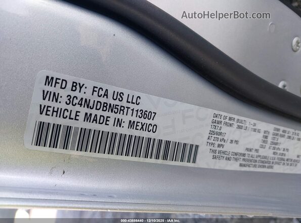 3C4NJDBN5RT113607 2024 JEEP COMPASS Серый Вид подкапотного пространства