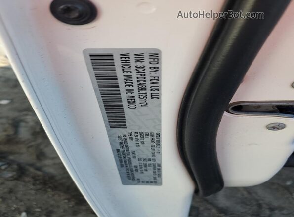 3C4PDCAB9LT251174 2020 DODGE JOURNEY White Vista de la etiqueta del VIN