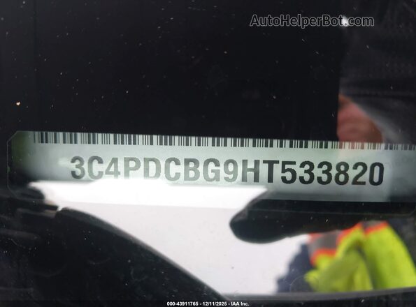 3C4PDCBG9HT533820 2017 DODGE JOURNEY Черный 