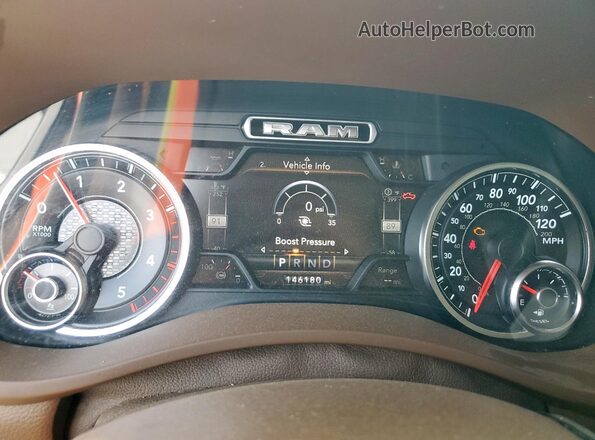 3C63R3JL0LG233641 2020 RAM 3500 White Instrument cluster view