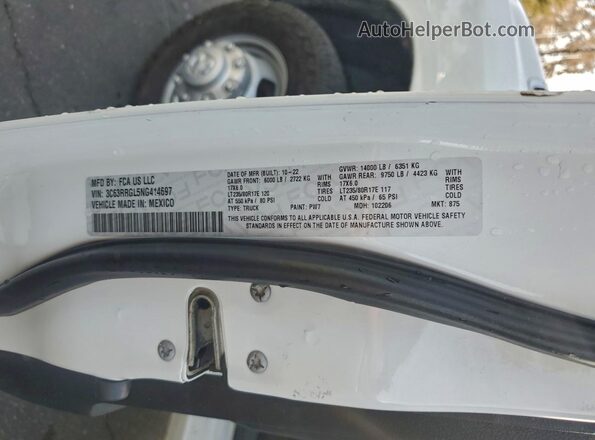 3C63RRGL5NG414697 2022 RAM 3500 White Вид підкапотного простору