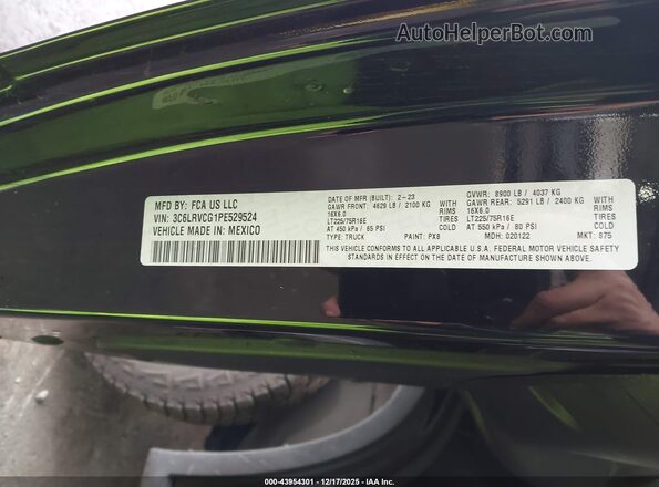 3C6LRVCG1PE529524 2023 RAM PROMASTER 2500 Black Вид підкапотного простору