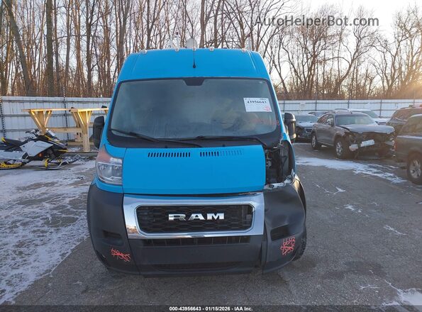 3C6TRVDG4LE122001 2020 RAM PROMASTER 2500 Light Blue Widok wnętrza z tyłu