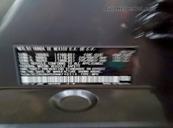 3CZRU6H50NM749314 2022 HONDA HR-V Gray Սալոնի 360 աստիճան տեսք