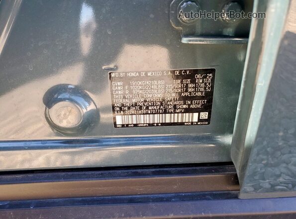 3CZRZ1H39TM707787 2026 HONDA HR-V Green 