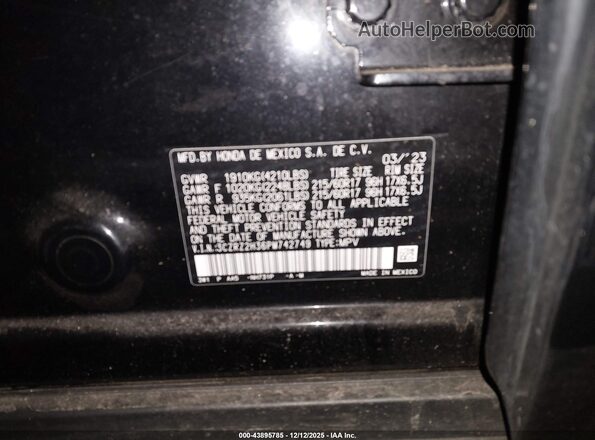 3CZRZ2H36PM742749 2023 HONDA HR-V Black Vista del compartimento del motor