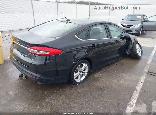 3FA6P0H74JR194840 2018 FORD FUSION Черный Задняя правая четверть