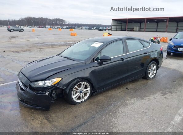 3FA6P0H74JR194840 2018 FORD FUSION Черный Передняя левая четверть